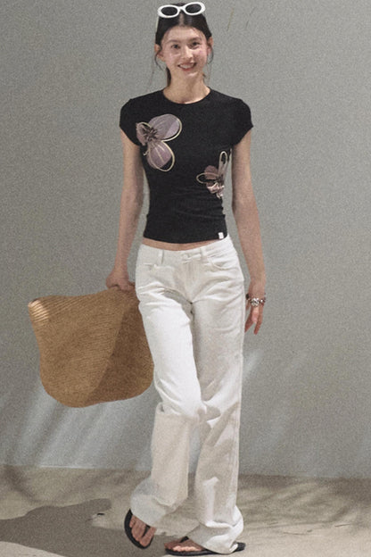 Begonia Bloom Slim Fit T-Shirt