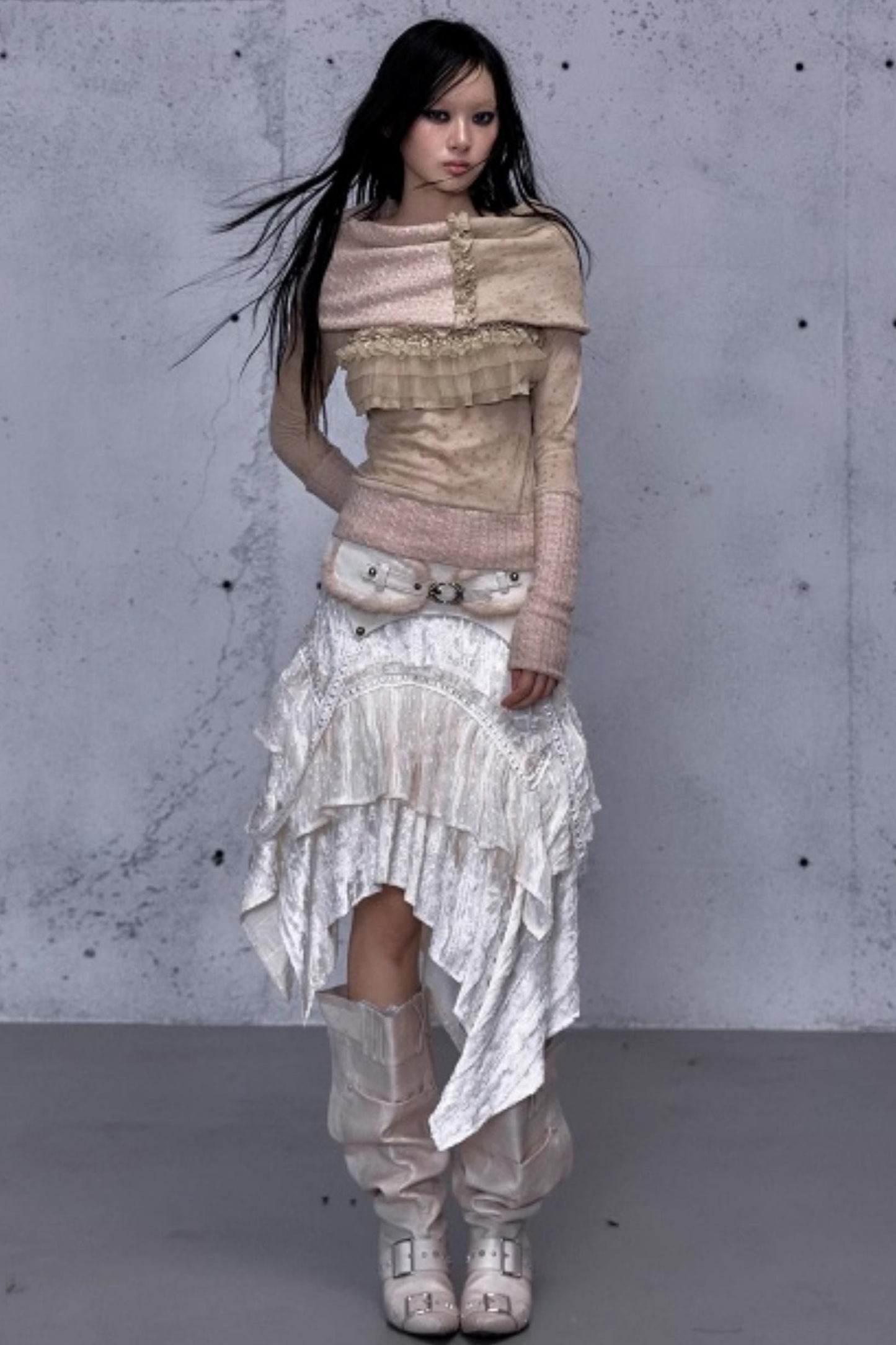 Retro Velvet Lace Skirt