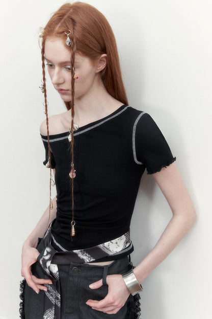 Shoulder Wood Ear Tee