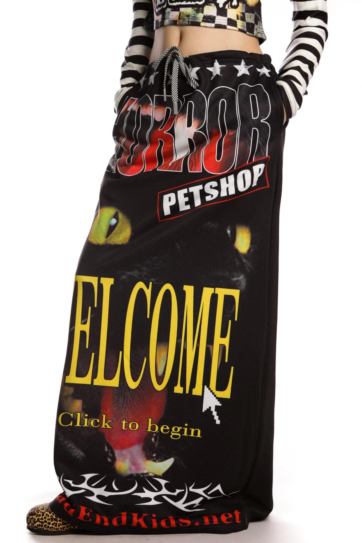 Punk Sub-Print Sweatshirt Skirt