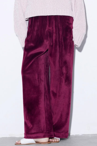 Classic Silver Fox Fleece Velvet Pants