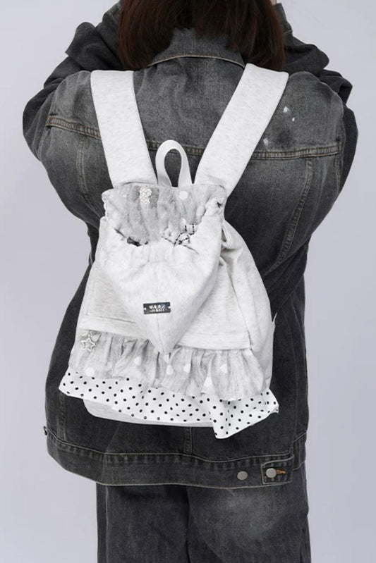 Wild Design Pleated Backpack
