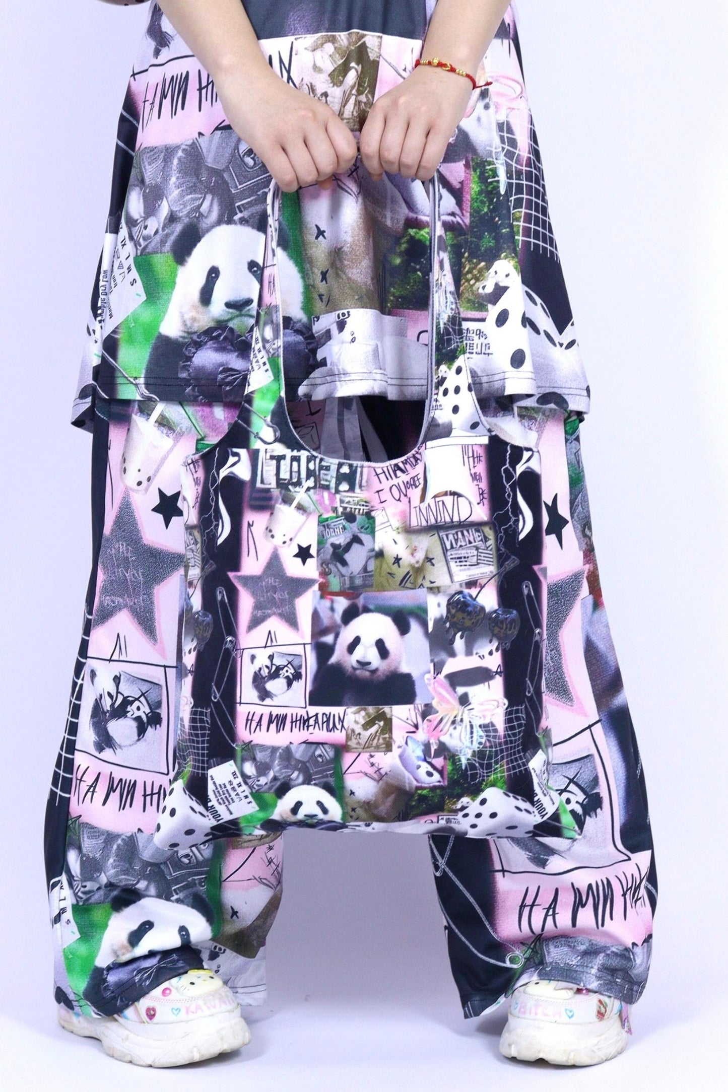 Mile Panda Canvas Shoulder Tote Bag