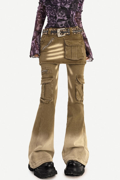 Retro Washed Flared Pants