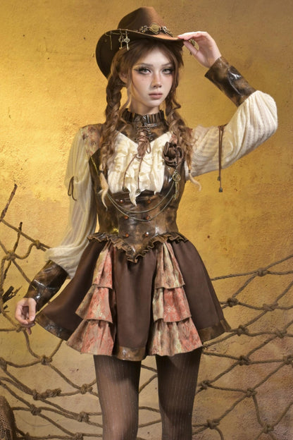 Steampunk Knitted Lace Top