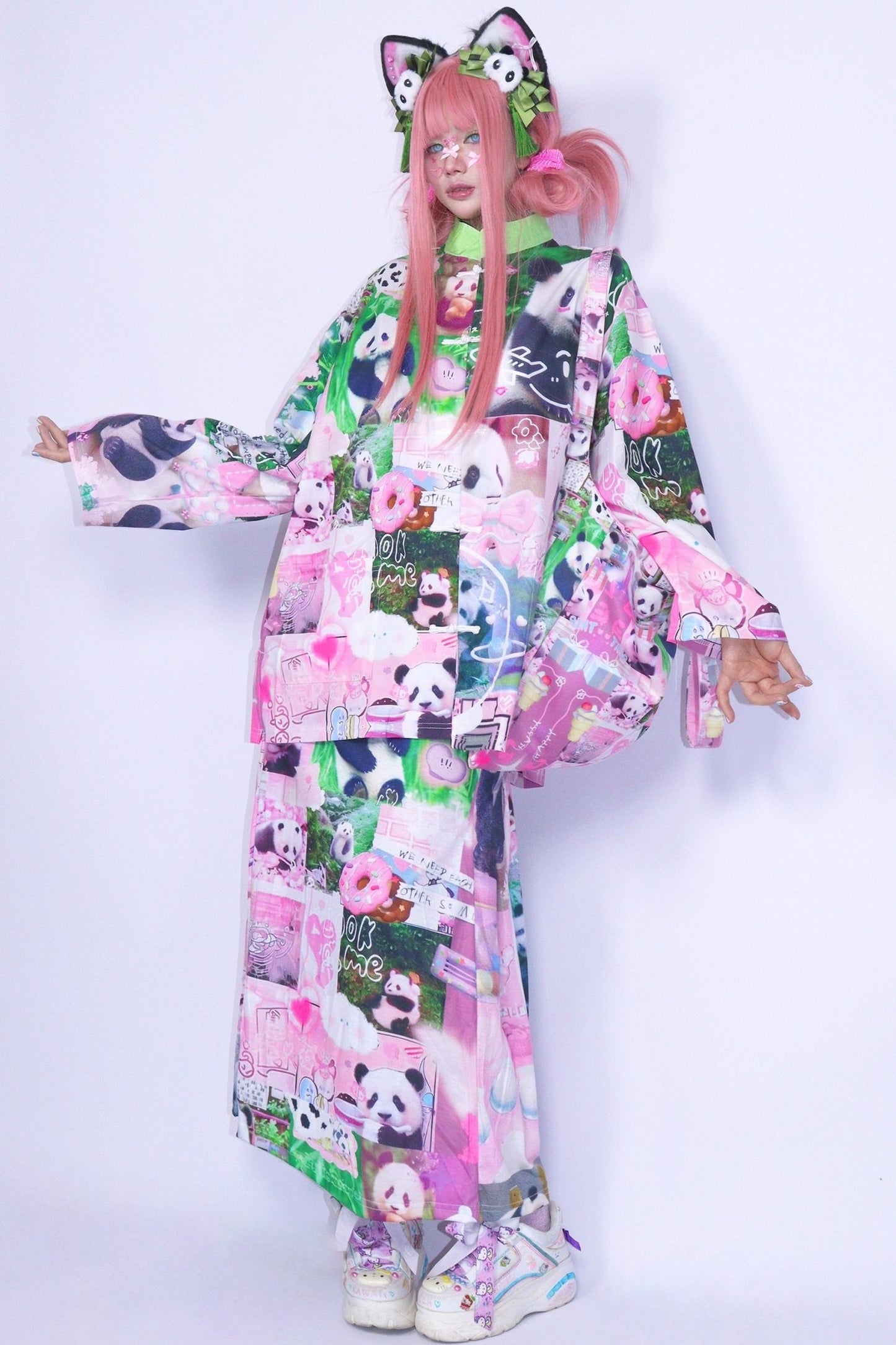 Panda Collage Printed Tang Top