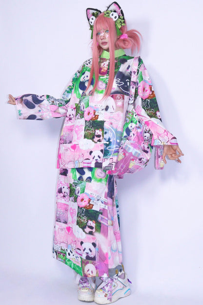 Panda Collage Printed Tang Top