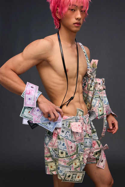 Money Printed Cargo Pants