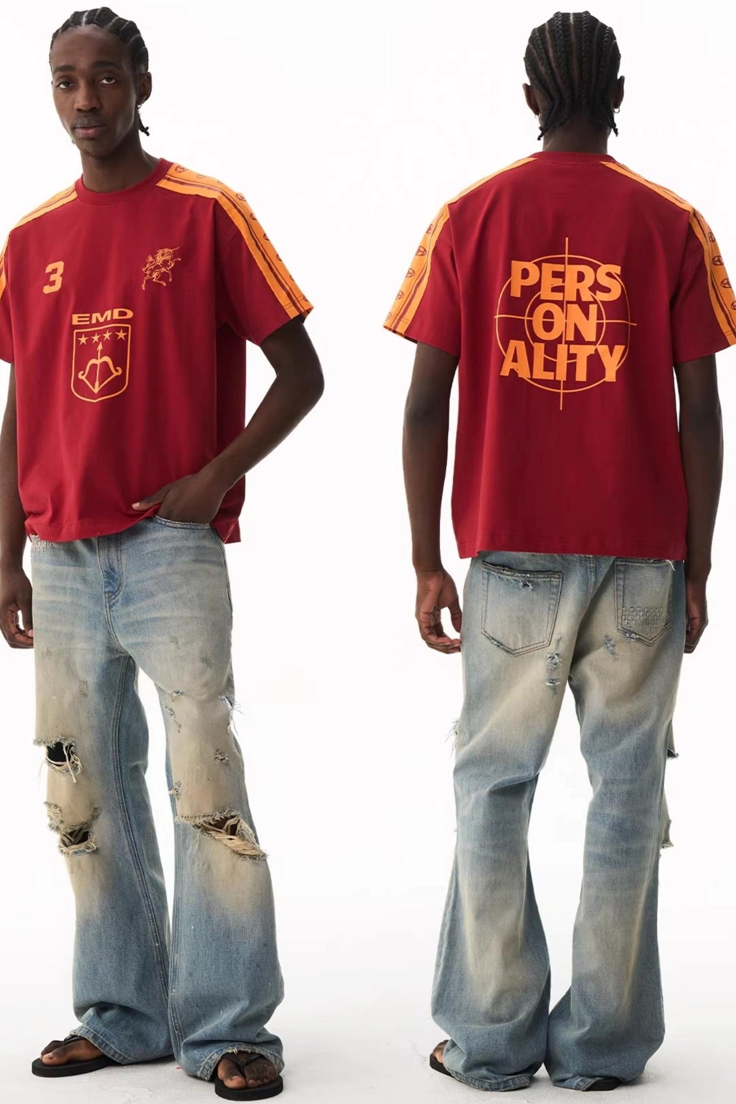 Retro Contrasting Sports Top