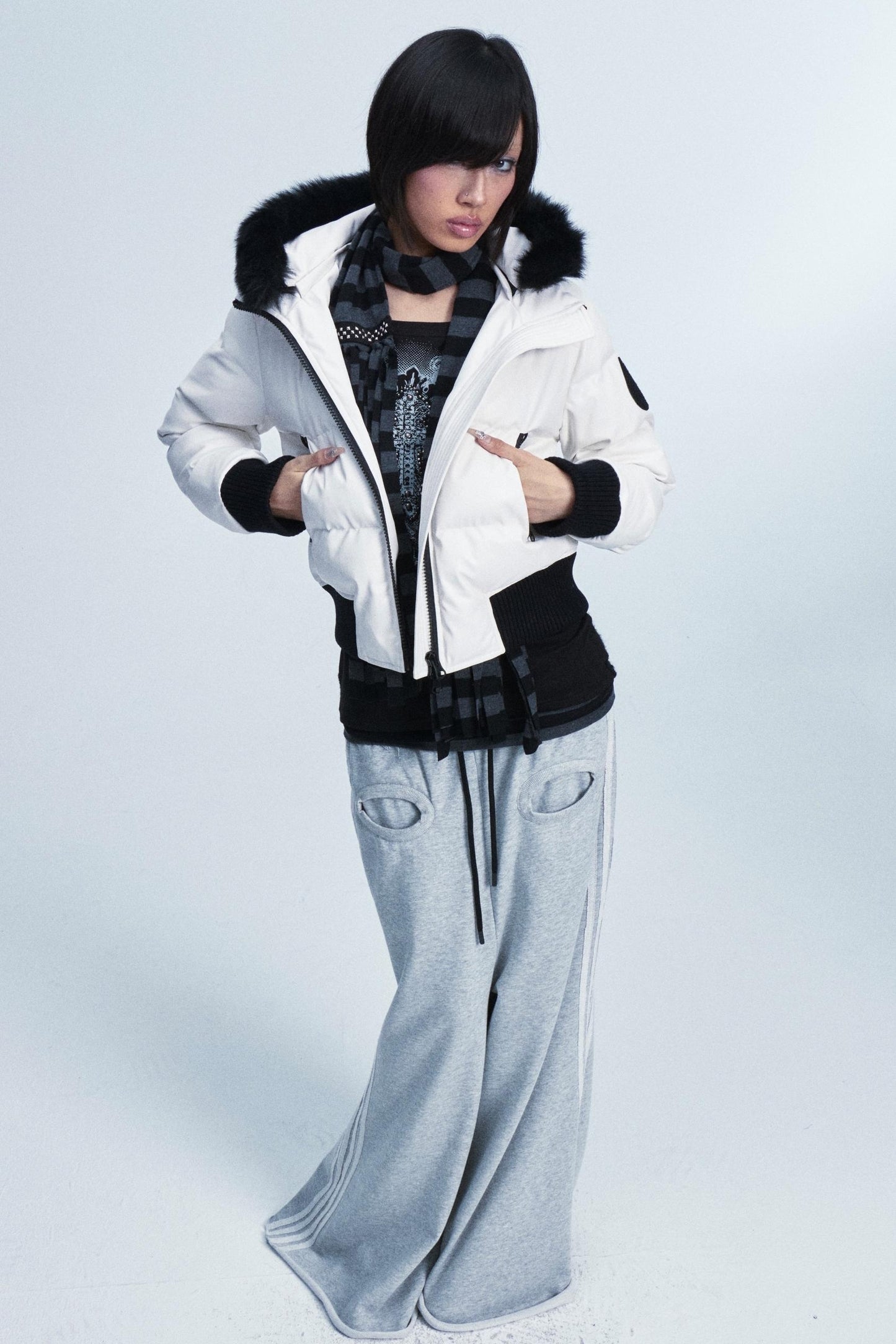 Frayed Hem Flared Pants