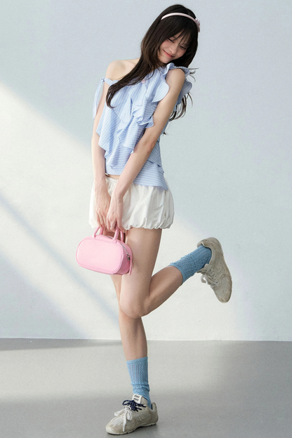 Butterfly Asymmetrical Off-Shoulder Top
