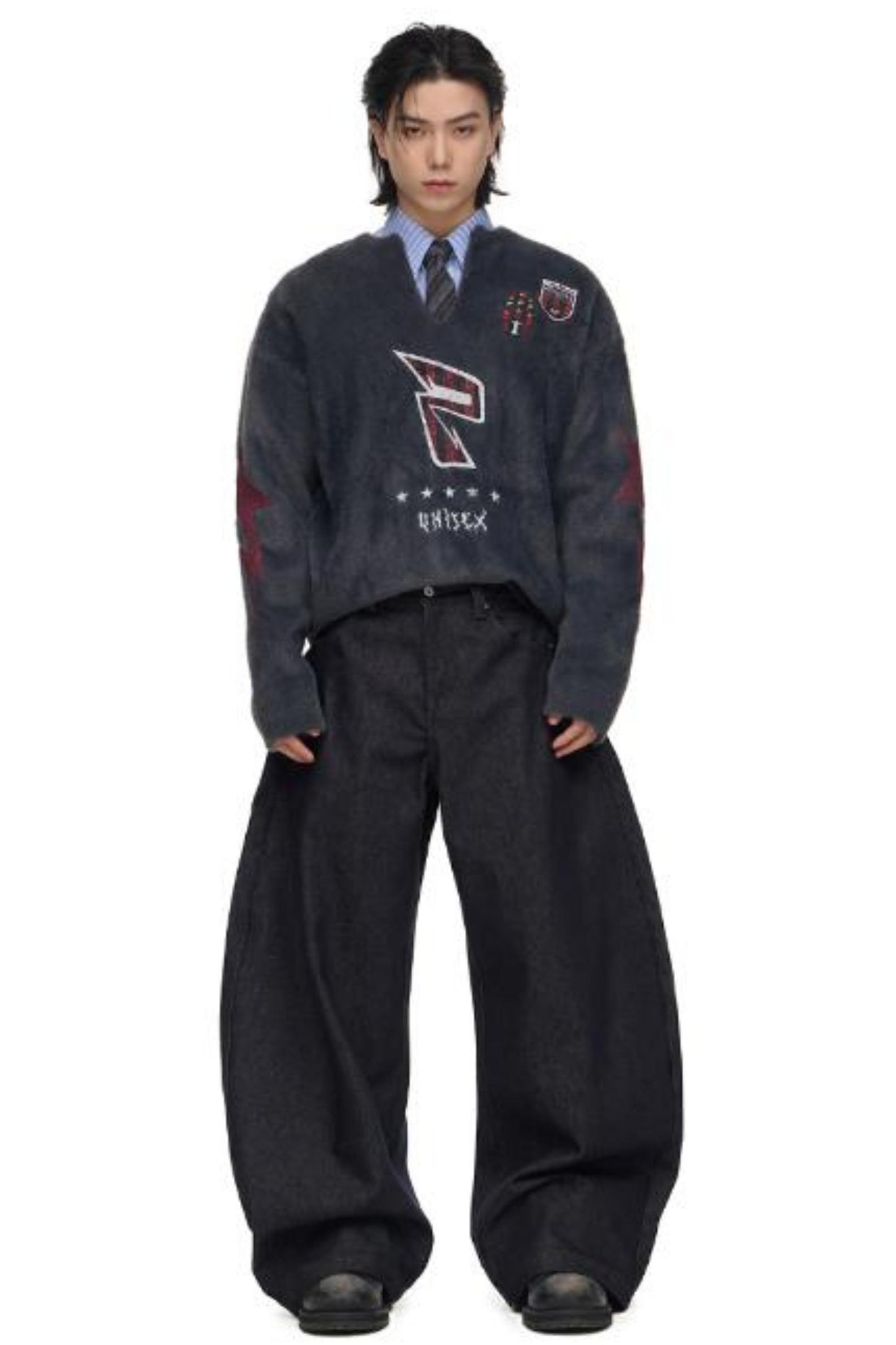 Vintage Wide Leg Cow Denim Jeans