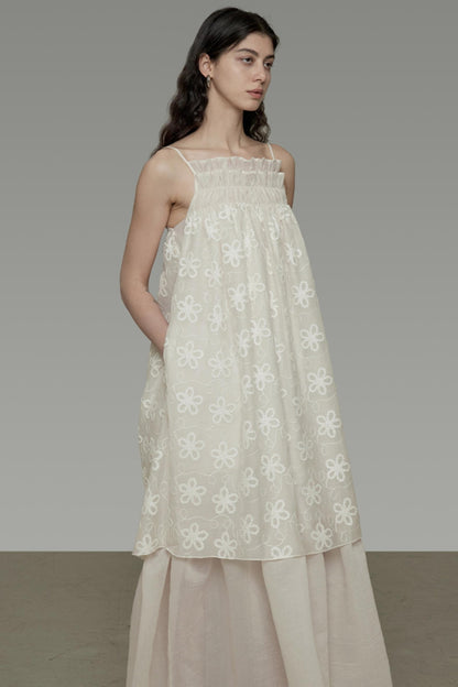 Double Layer Halter Pleated Dress