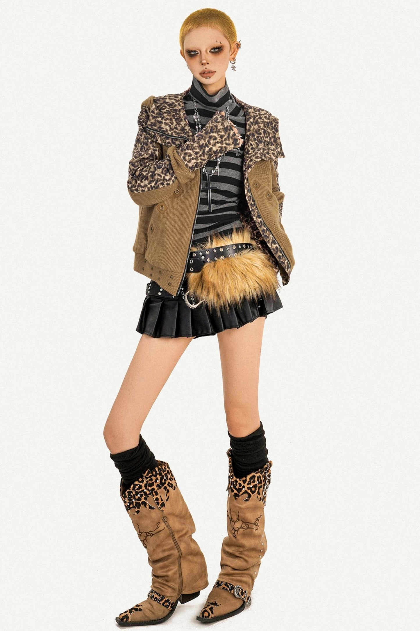 Leopard Patchwork Jacket