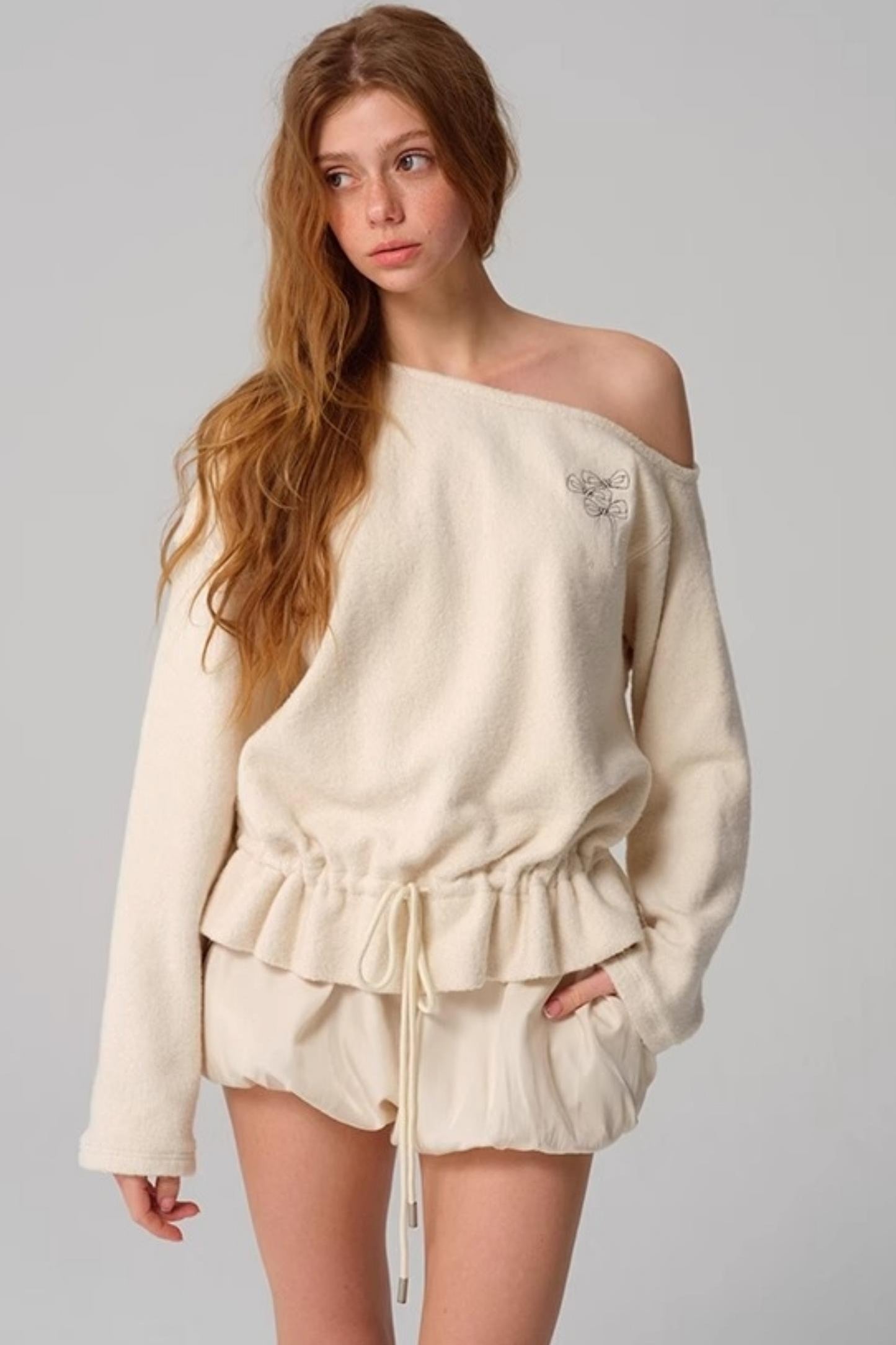 Vintage Two-Tone Tie-Blend Raglan Sweatshirt