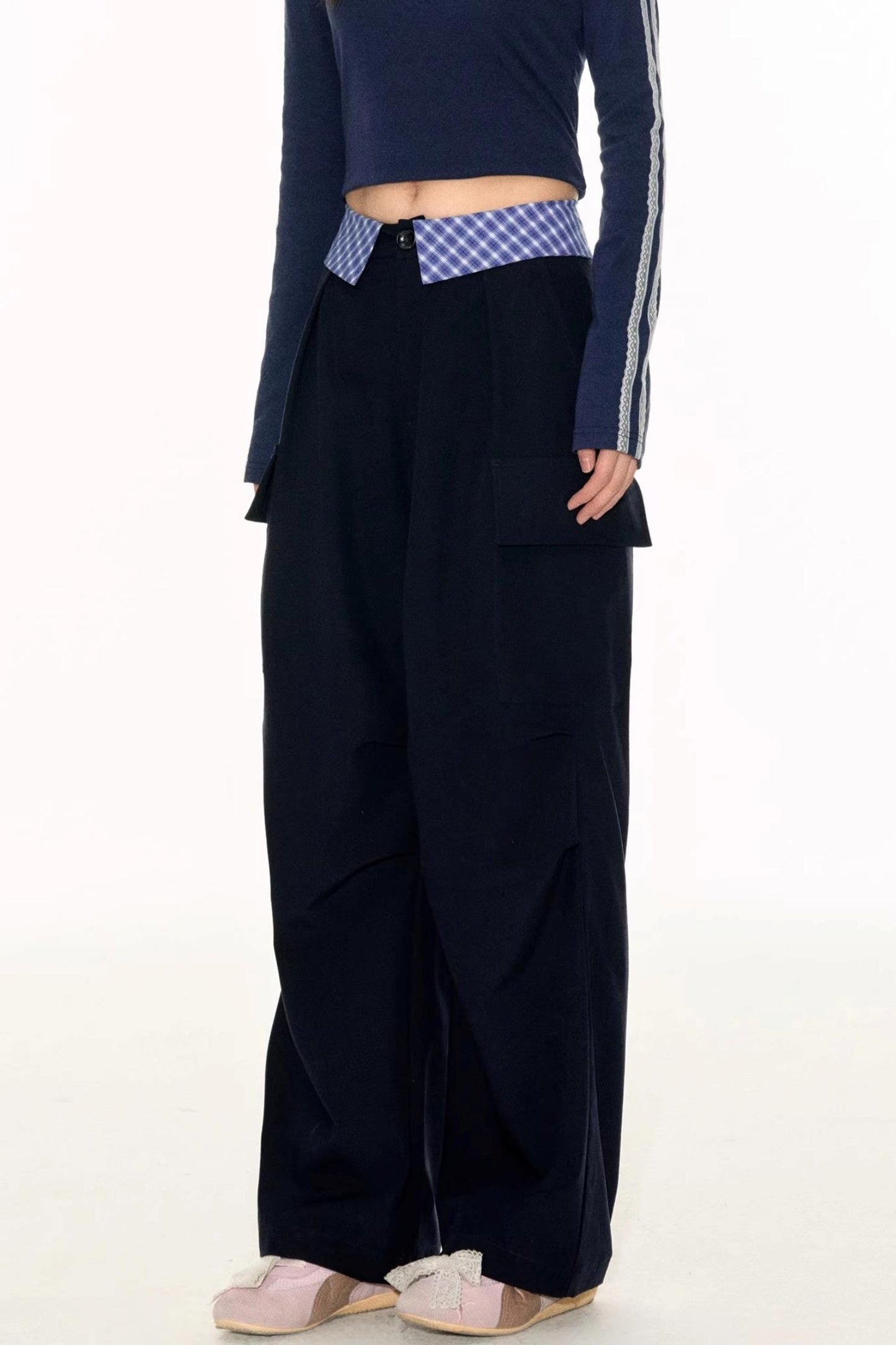 Blaue Cargohose