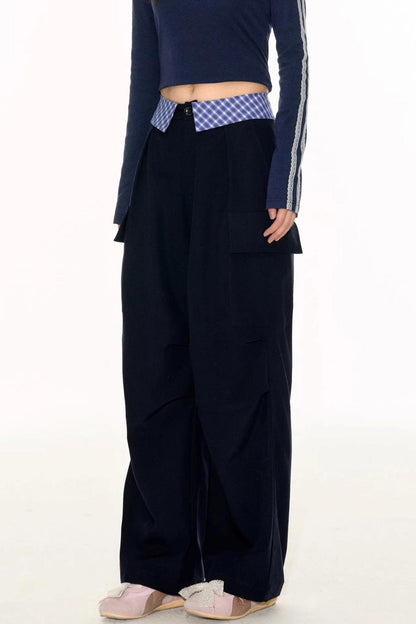 Blaue Cargohose