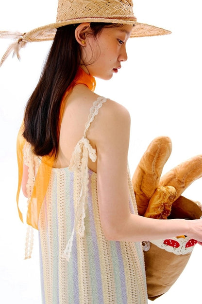 Rainbow Bohemian Hand Hook Flower Dress