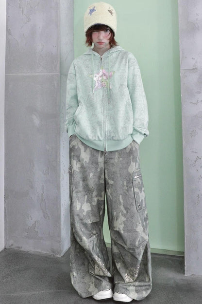 Millennium Green Hooded Sweatshirt Coat