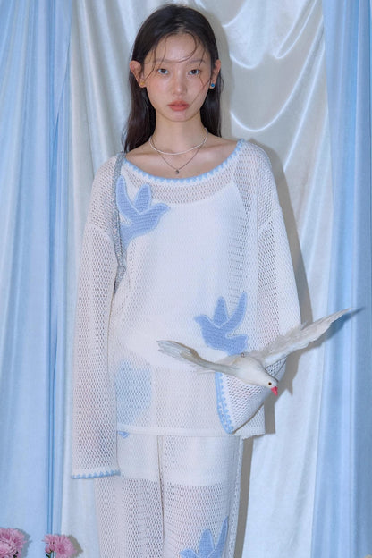 Original Embroidery Knitted T-Shirt