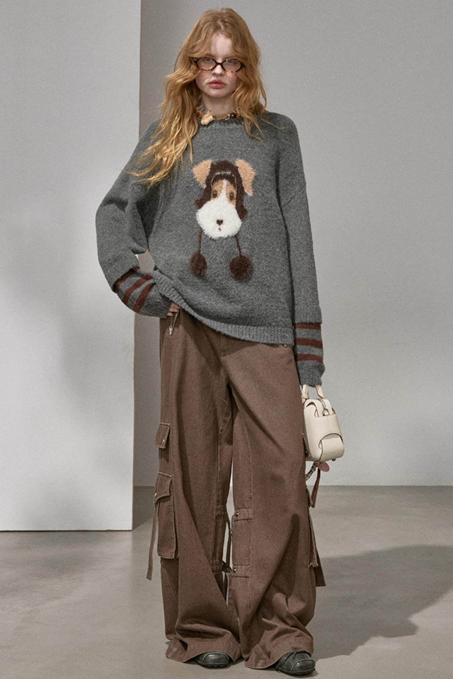 Hat and Puppy Knitted Top