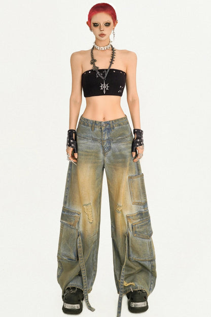 Wandering Retro Cargo Jeans