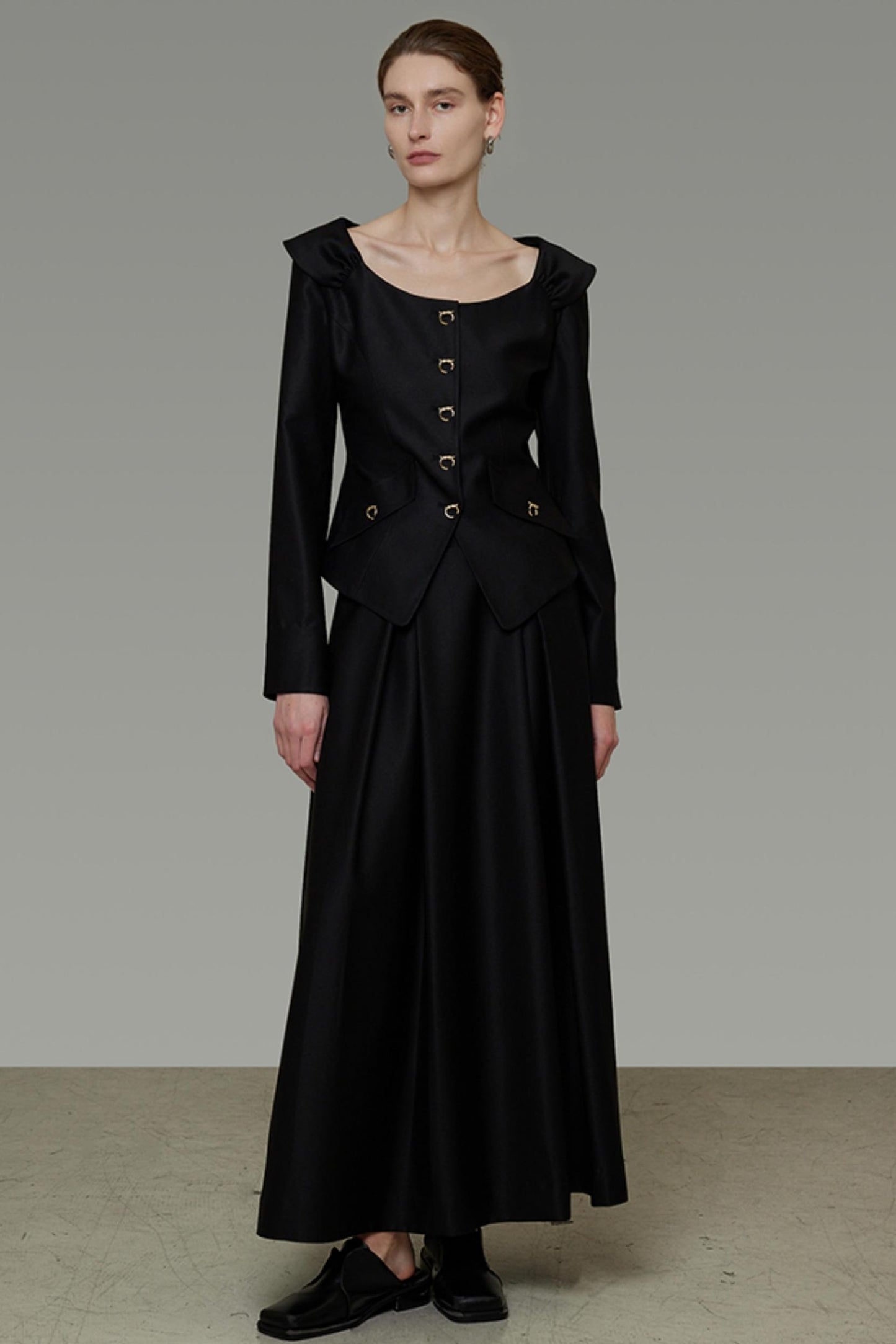 Square Neck Short Top & Skirt Set-Up