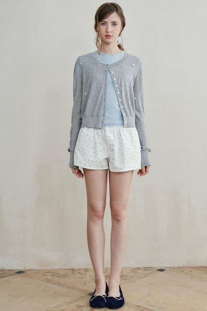 Heartbeat Beaded Knit Cardigan