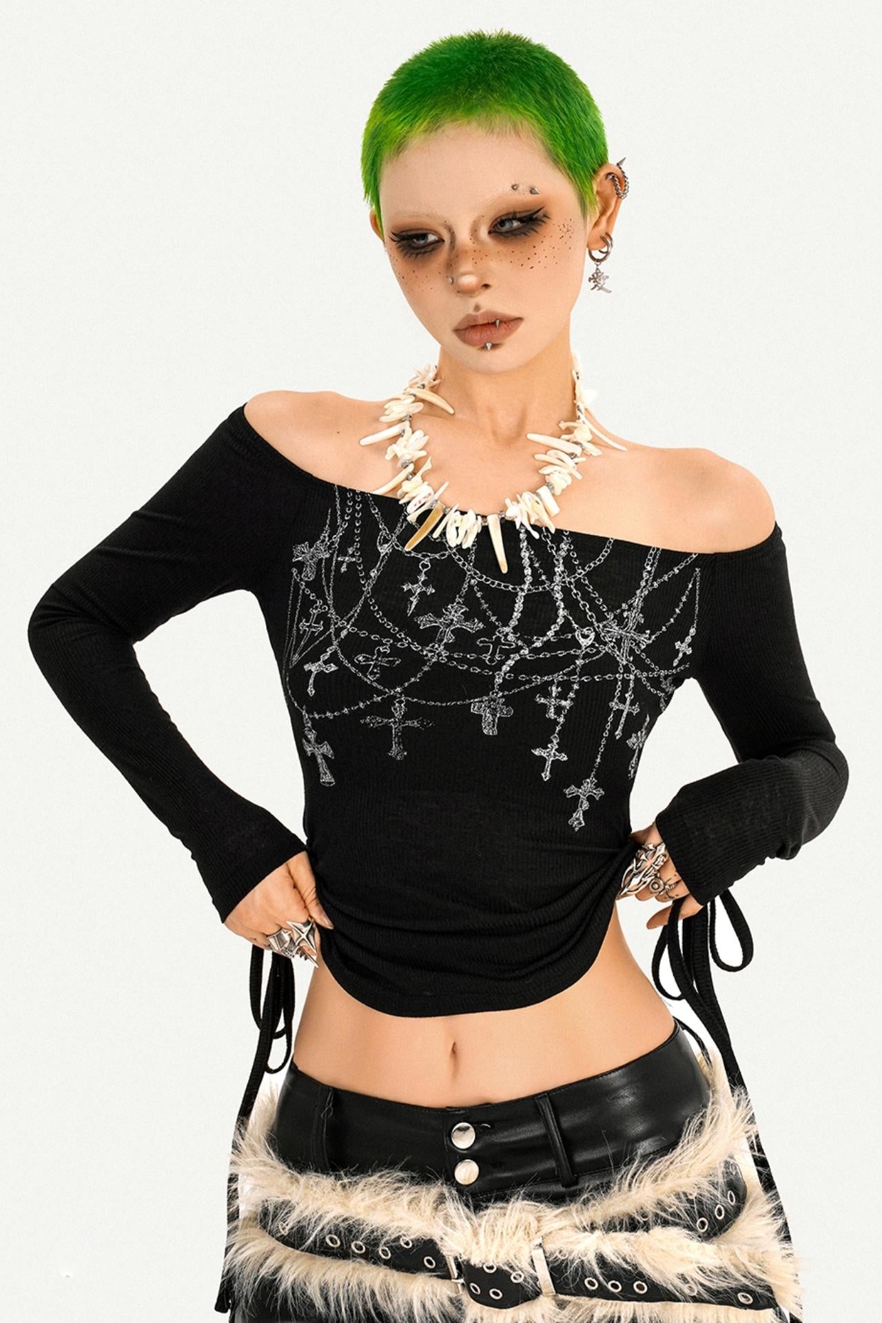 Autumn Drawstring Slimming Top