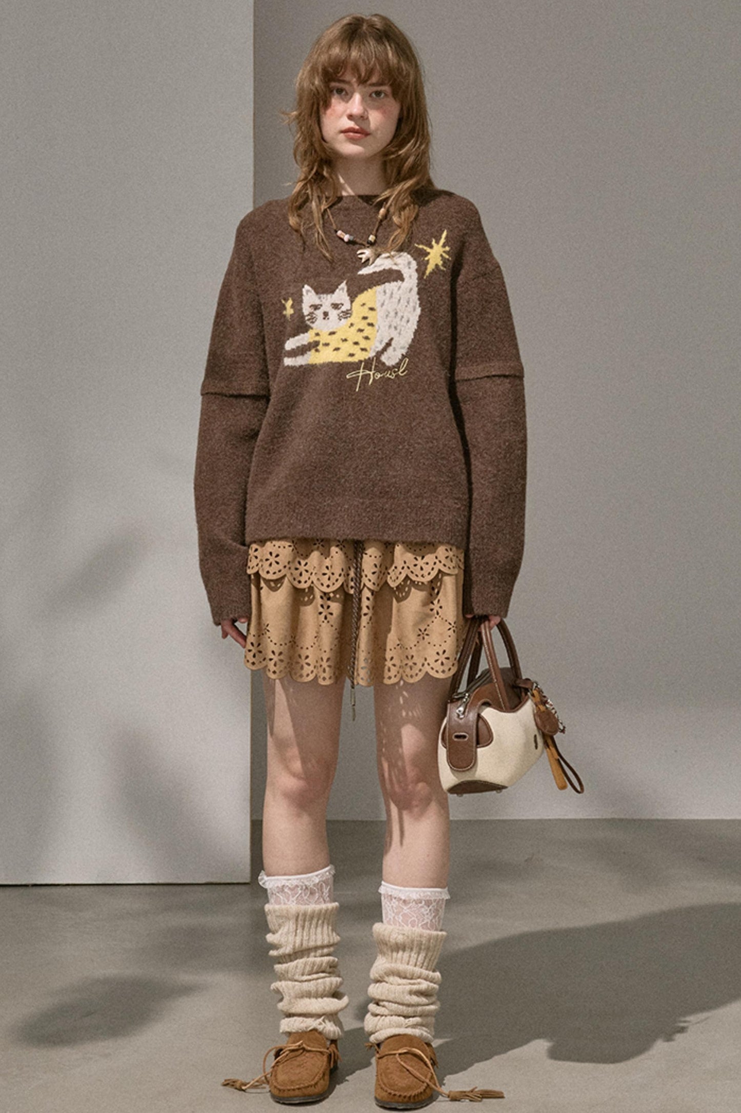 Cute Slouch Knit Sweater Top