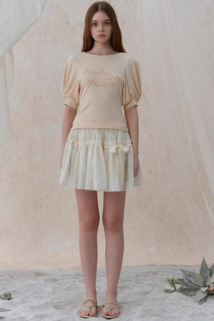 Sweet Bow A-line Mini Skirt