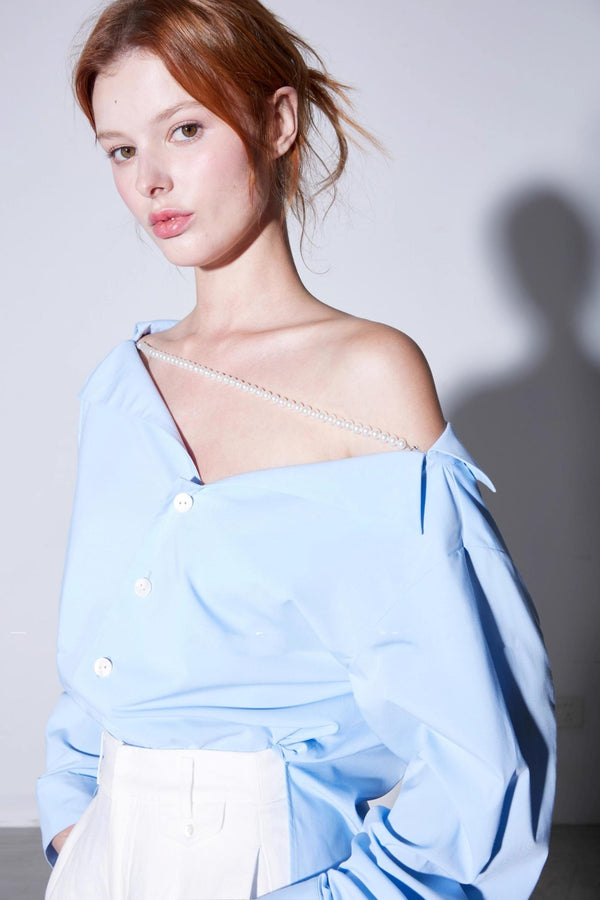 Autumn Bamboo Glossy Shoulder Shirt