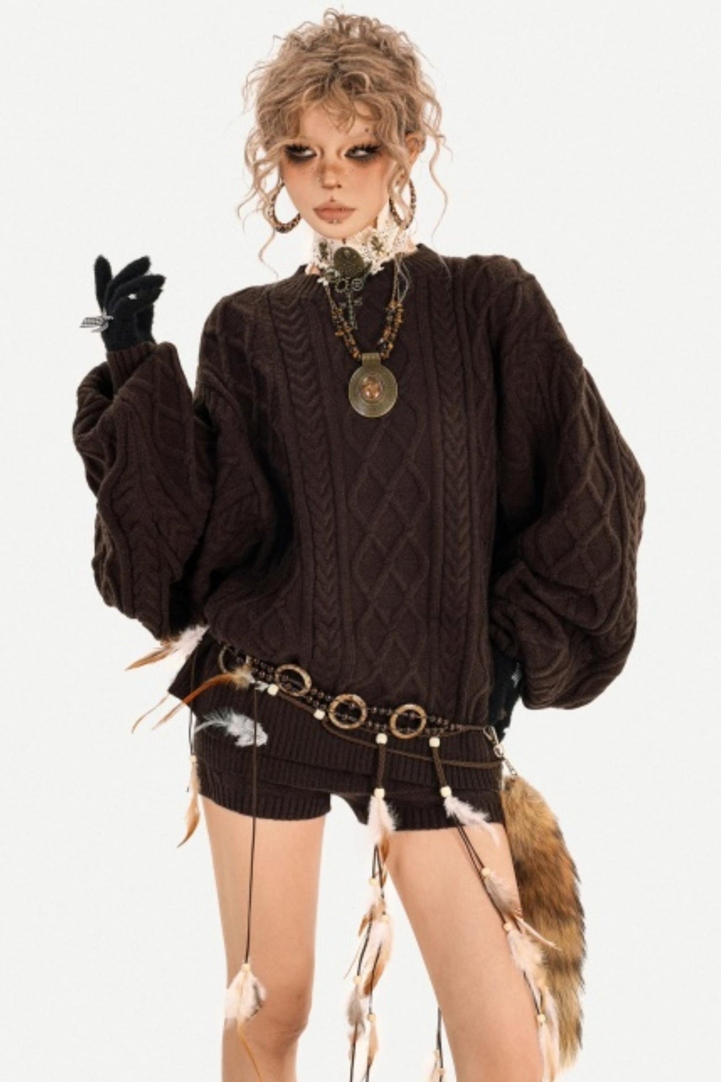 Milky Retro Sweater Set-Up