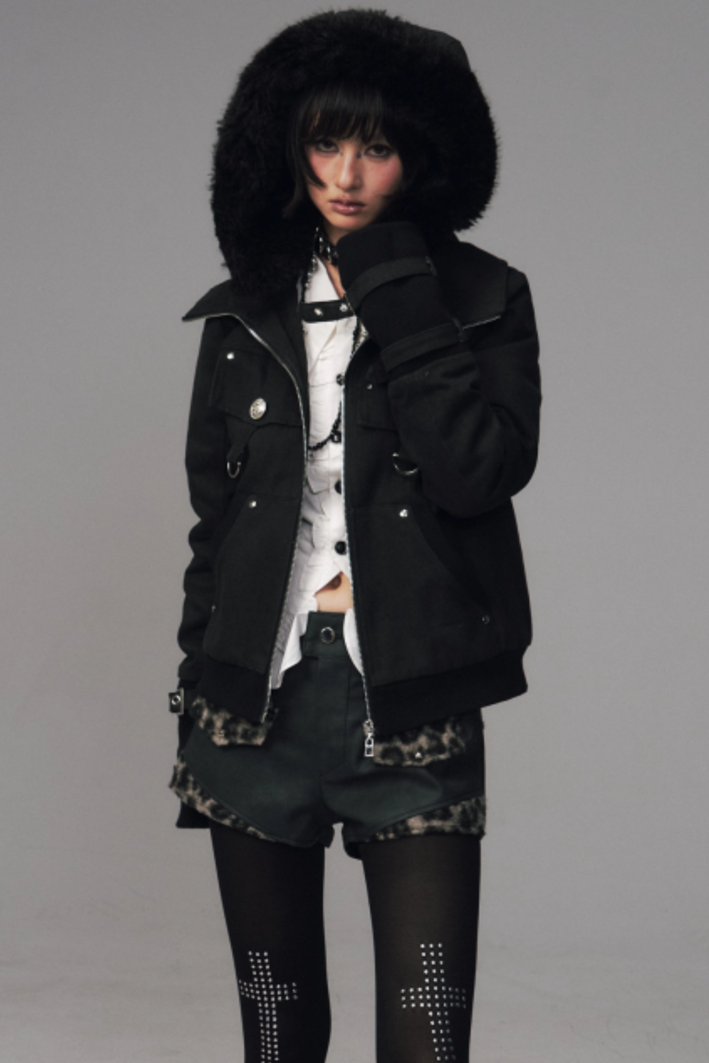 Retro Fur Hood Winter Jacket