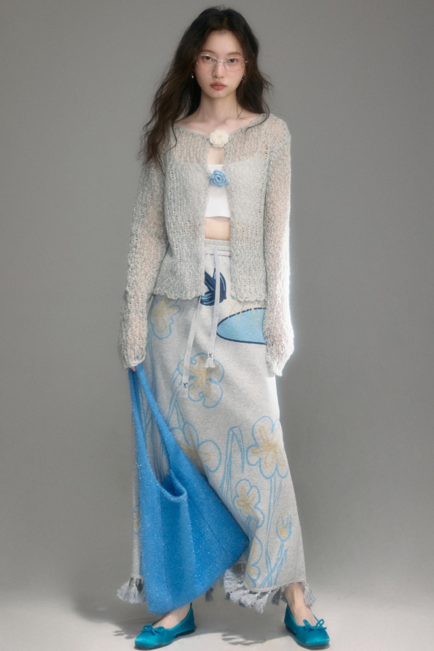 Original Floral Slim Fit Cut-Out Cardigan