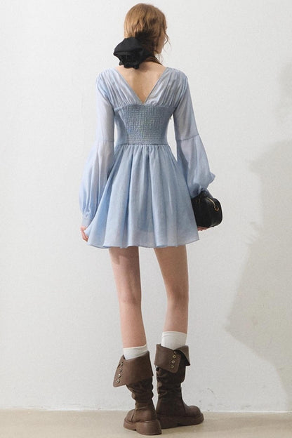 Mint Vintage V-Neck Tencel Dress