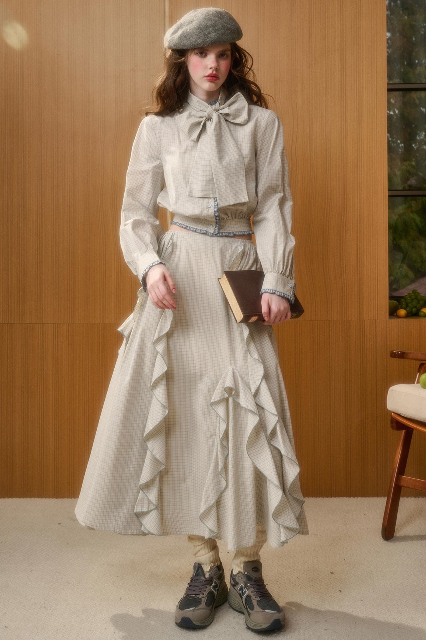 Gentle Wind Cotton Top & Skirt Set-Up