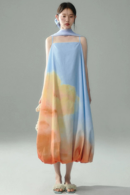 Sunset Fire Cloud Dress Set-Up