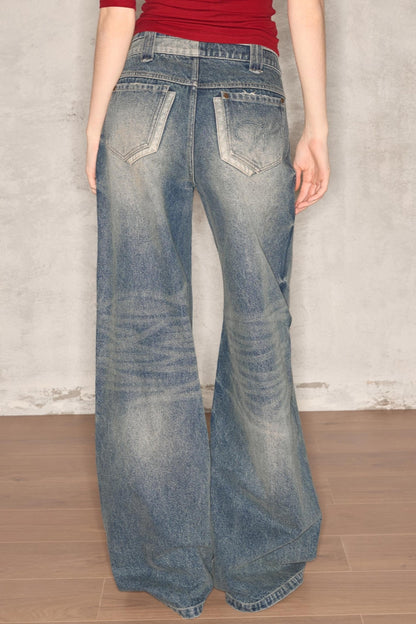 Retro Waist Loose Jeans