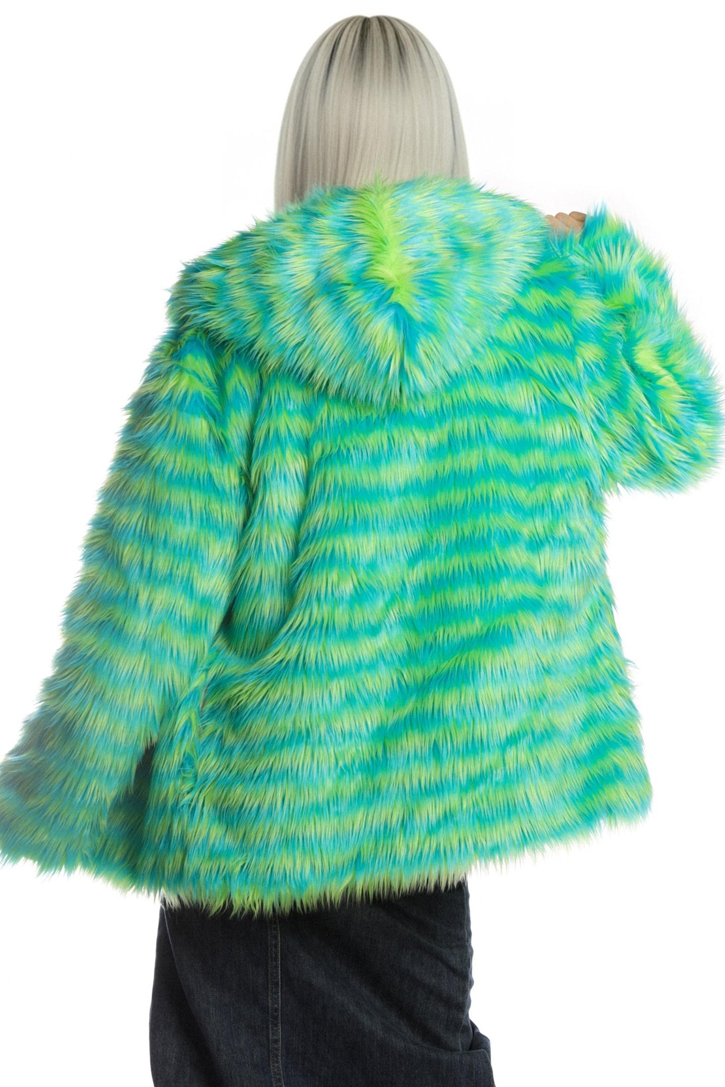 Green Fur Hooded Jacket