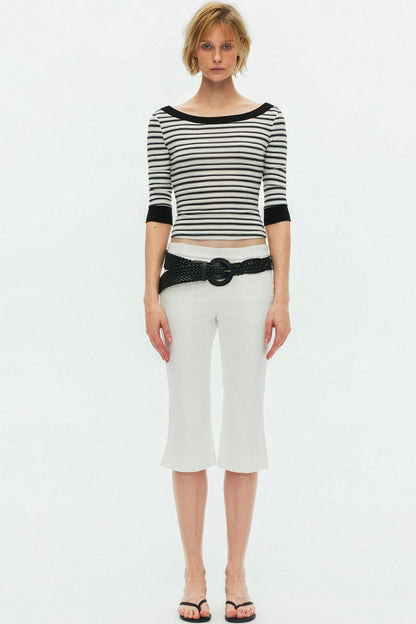 Lyocell Tencel Striped Sweater