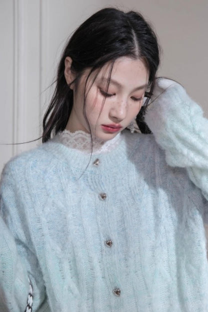 Gradient Alpaca Wool Cardigan