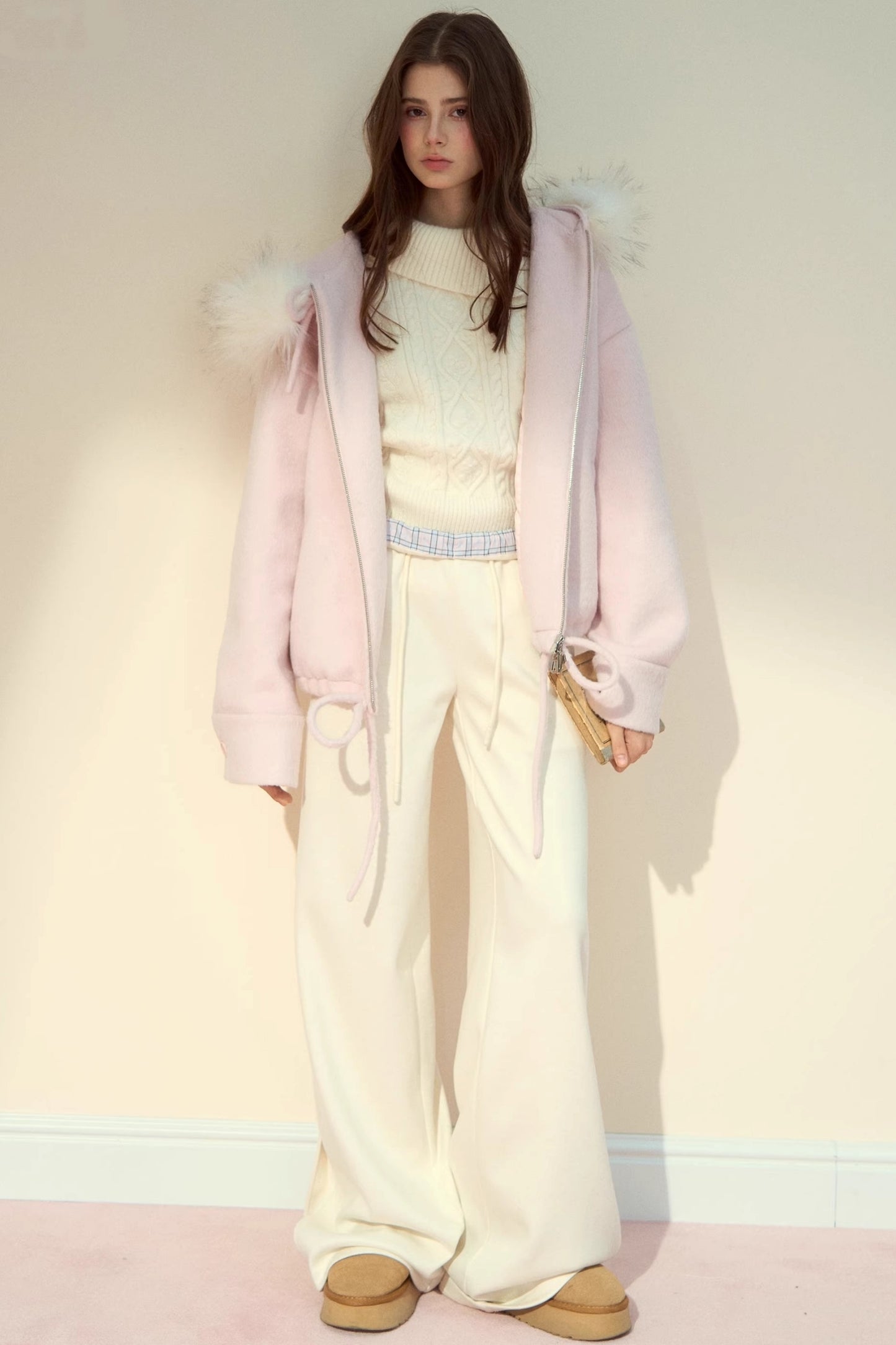 Straight Woolen Trousers