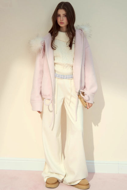 Straight Woolen Trousers