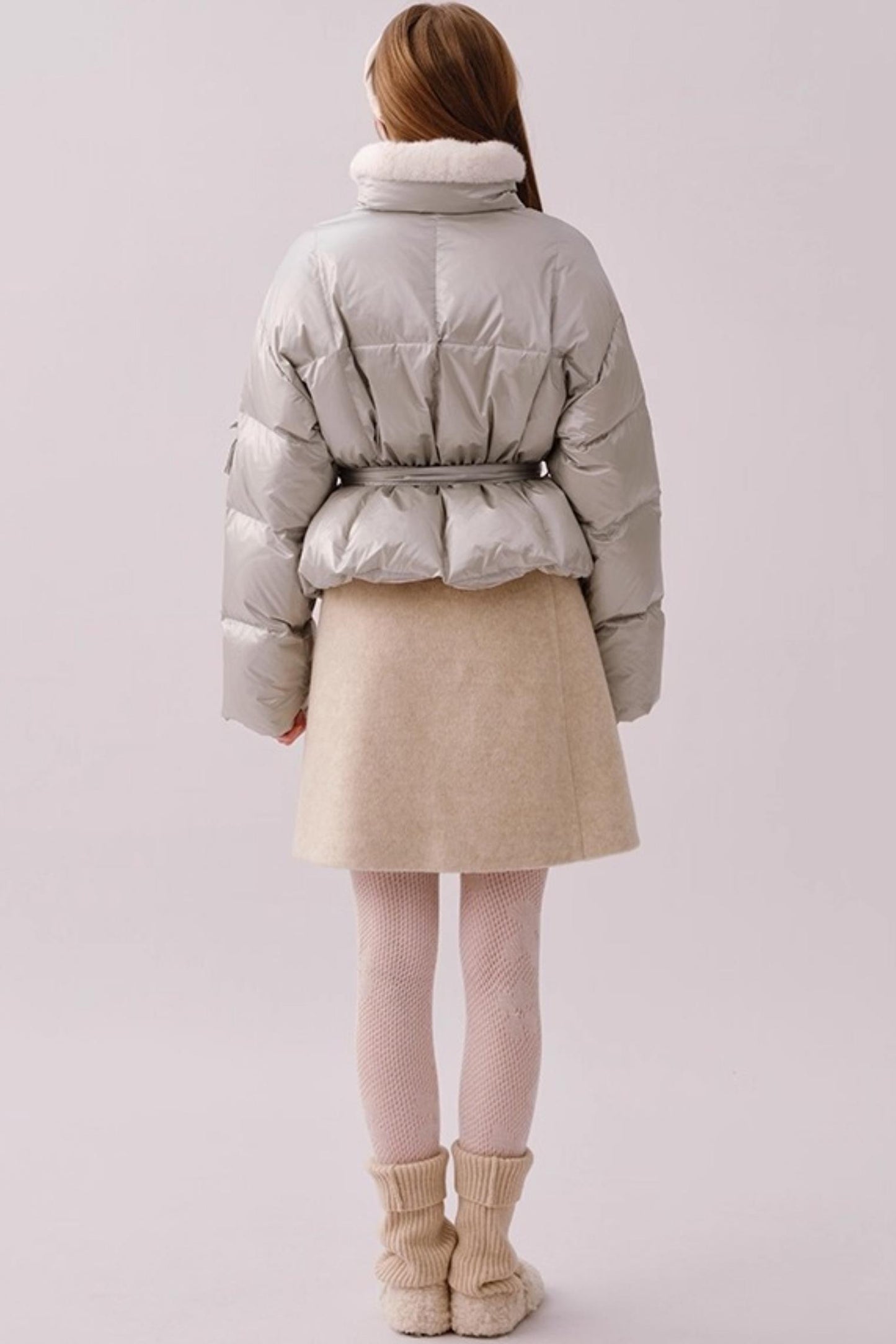 Heavy Wool Diagonal Skirt