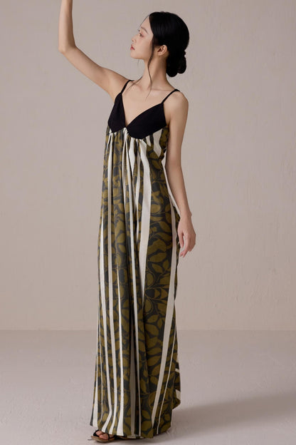 Striped V-Neck Dress