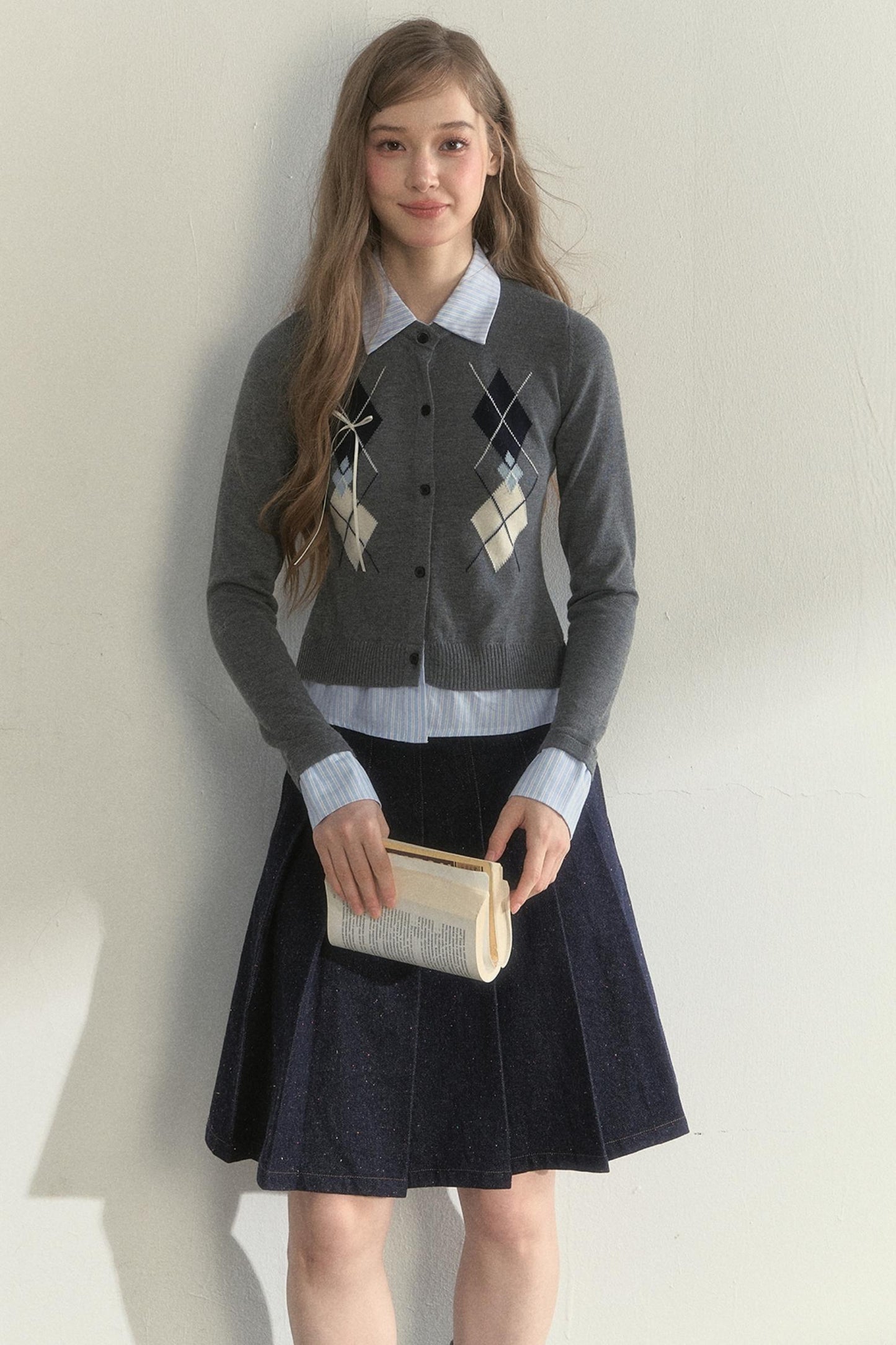 Vintage Rhombus Knit Sweater Top