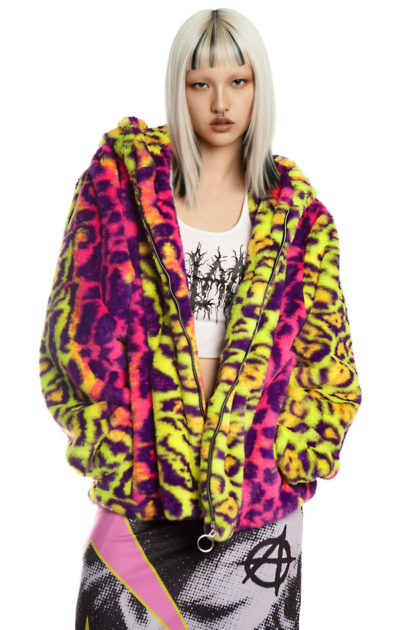 Neon Leopard Hooded Jacket