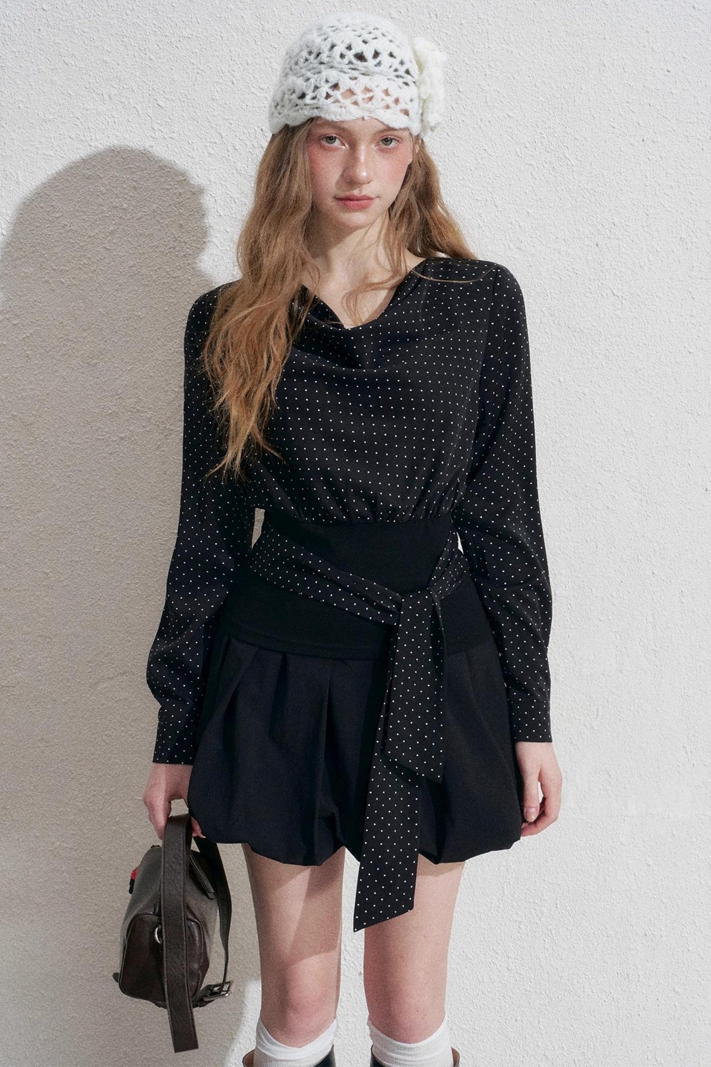 Empire High-Waisted A-Line Skirt