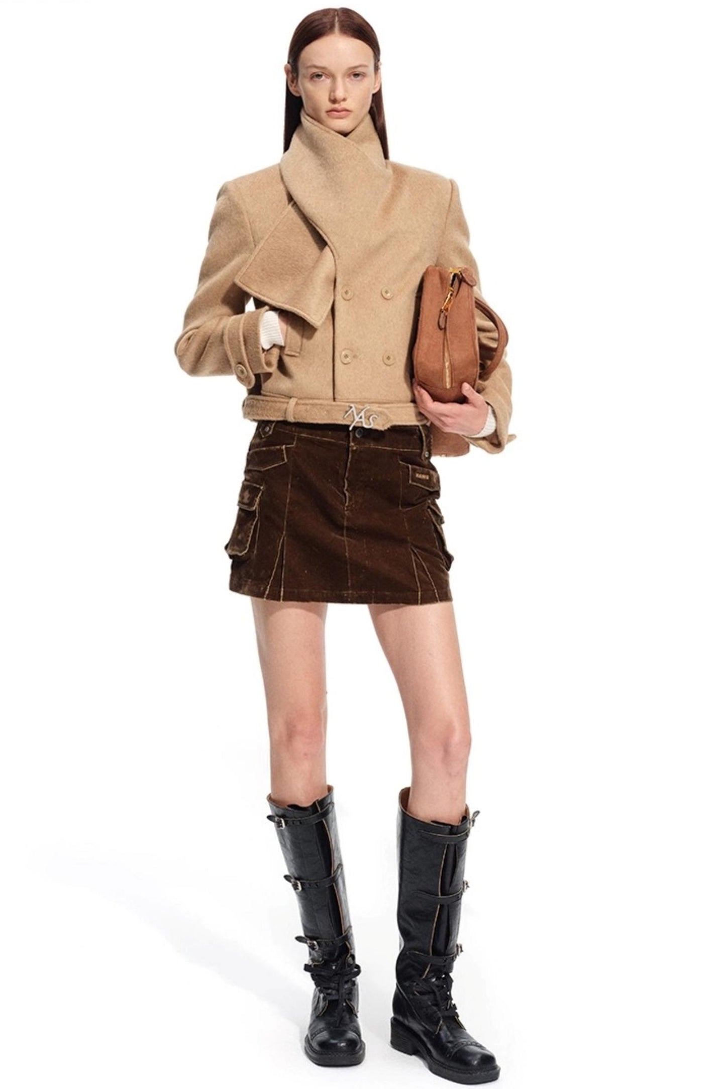 Low-Waisted Hip-Hugging Denim Skirt